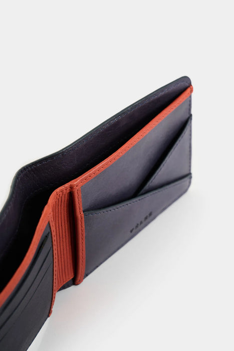 BILLETERA OASIS DE CUERO PARA HOMBRE DETALLE CONTRASTE