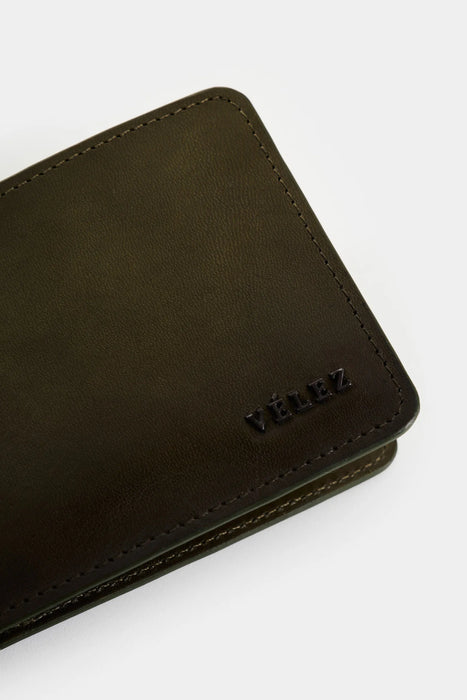 BILLETERA OASIS DE CUERO PARA HOMBRE DETALLE CONTRASTE