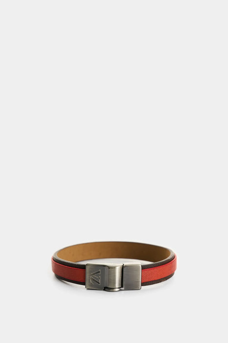 KIT BILLETERA Y MANILLA IVY DE CUERO PARA HOMBRE DETALLE CONTRASTE