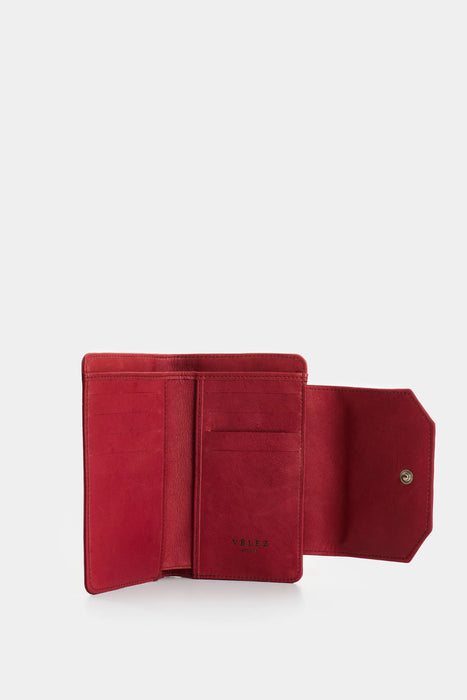 Billetera Bravo de cuero para mujer corte hexagonal