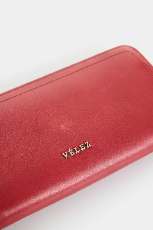 BILLETERA PORTA CHEQUERA DE CUERO PARA MUJER AREZZO