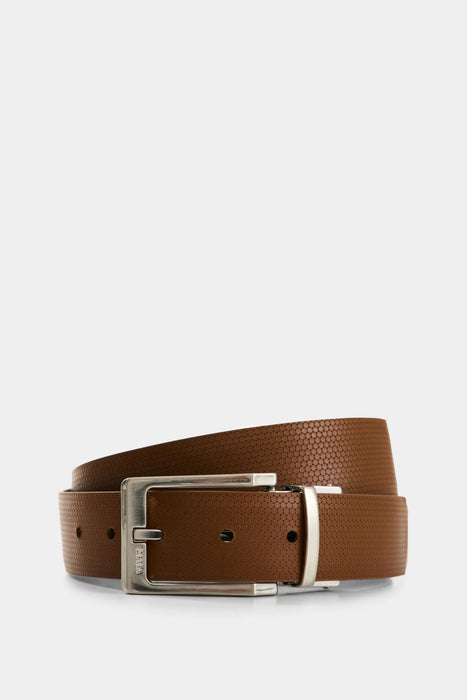 CINTURÓN DOBLE FAZ MANTHAS DE CUERO PARA HOMBRE PUNTA LANZA