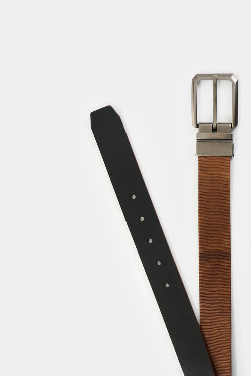 CINTURÓN DOBLE FAZ DE CUERO PARA HOMBRE LUCIAN