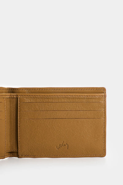 BILLETERA DE CUERO CON DETALLE GRABADO PARA HOMBRE LIRA