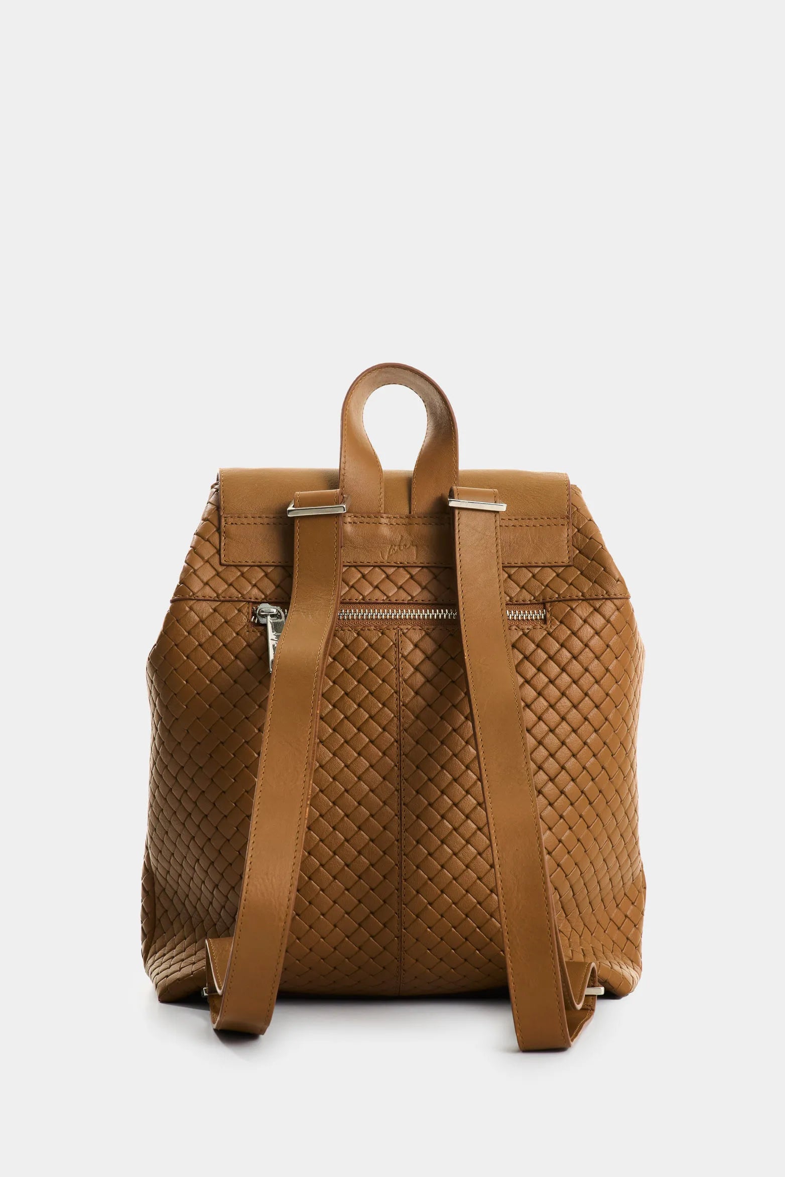 MOCHILA DE CUERO GRABADO PARA MUJER IVORY