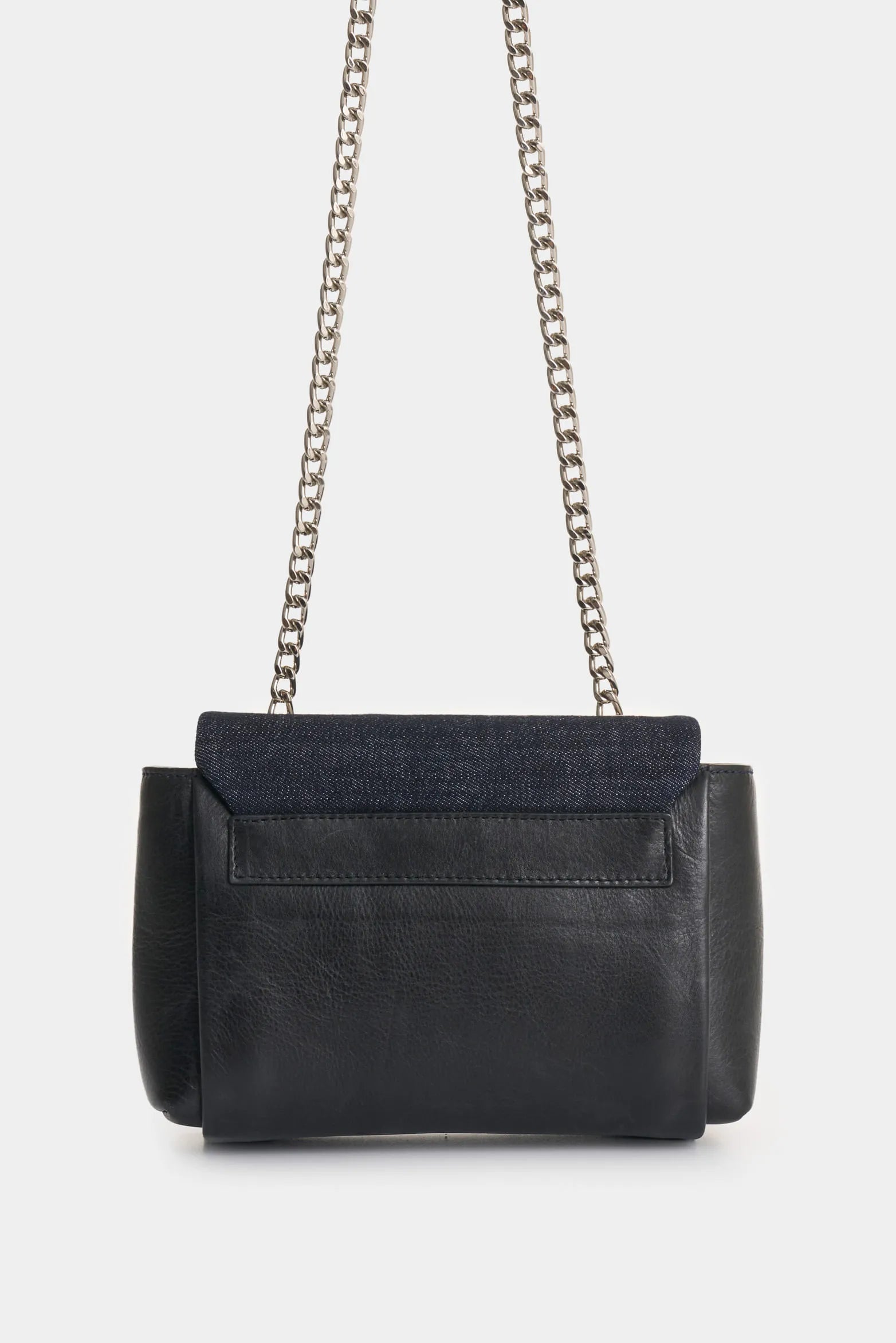 MANOS LIBRES MINI LILI EN DENIM Y CUERO PARA MUJER BORDADO