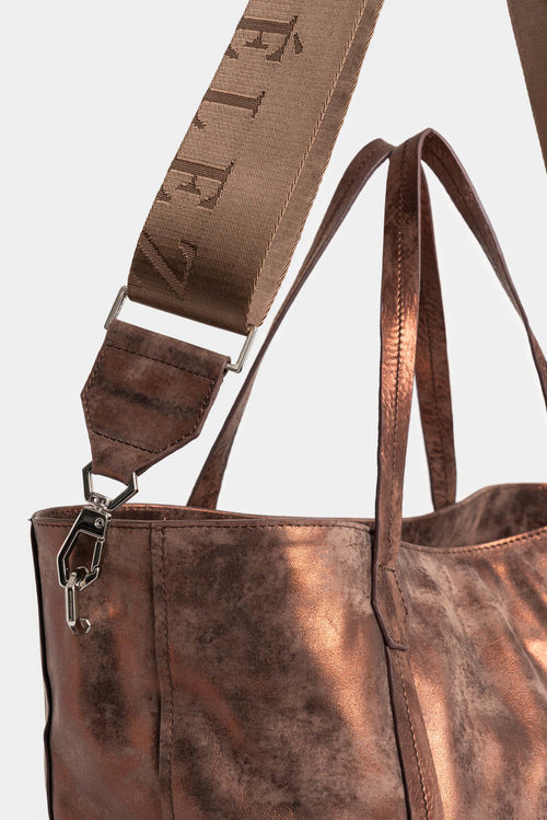 SHOPPING ORIÓN DE CUERO FOLIA PARA MUJER DETALLE TRENZADO