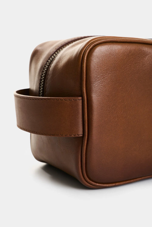 ORGANIZADOR DE VIAJE DE CUERO PARA HOMBRE SAND