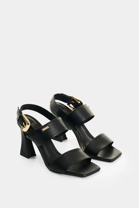 Sandalia tacón de cuero para mujer Kira