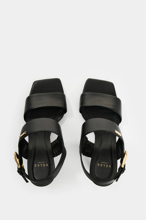 Sandalia tacón de cuero para mujer Kira