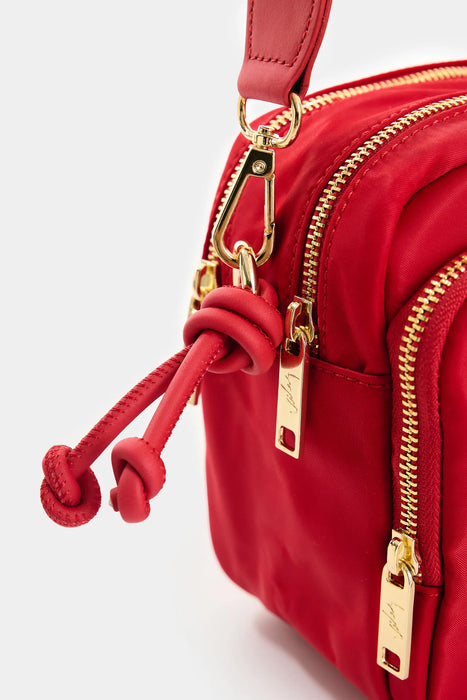 Manos libres en lona y cuero para mujer Square