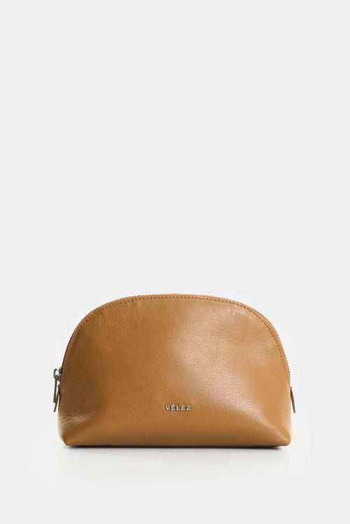 COSMETIQUERA DE CUERO PARA MUJER NACRE