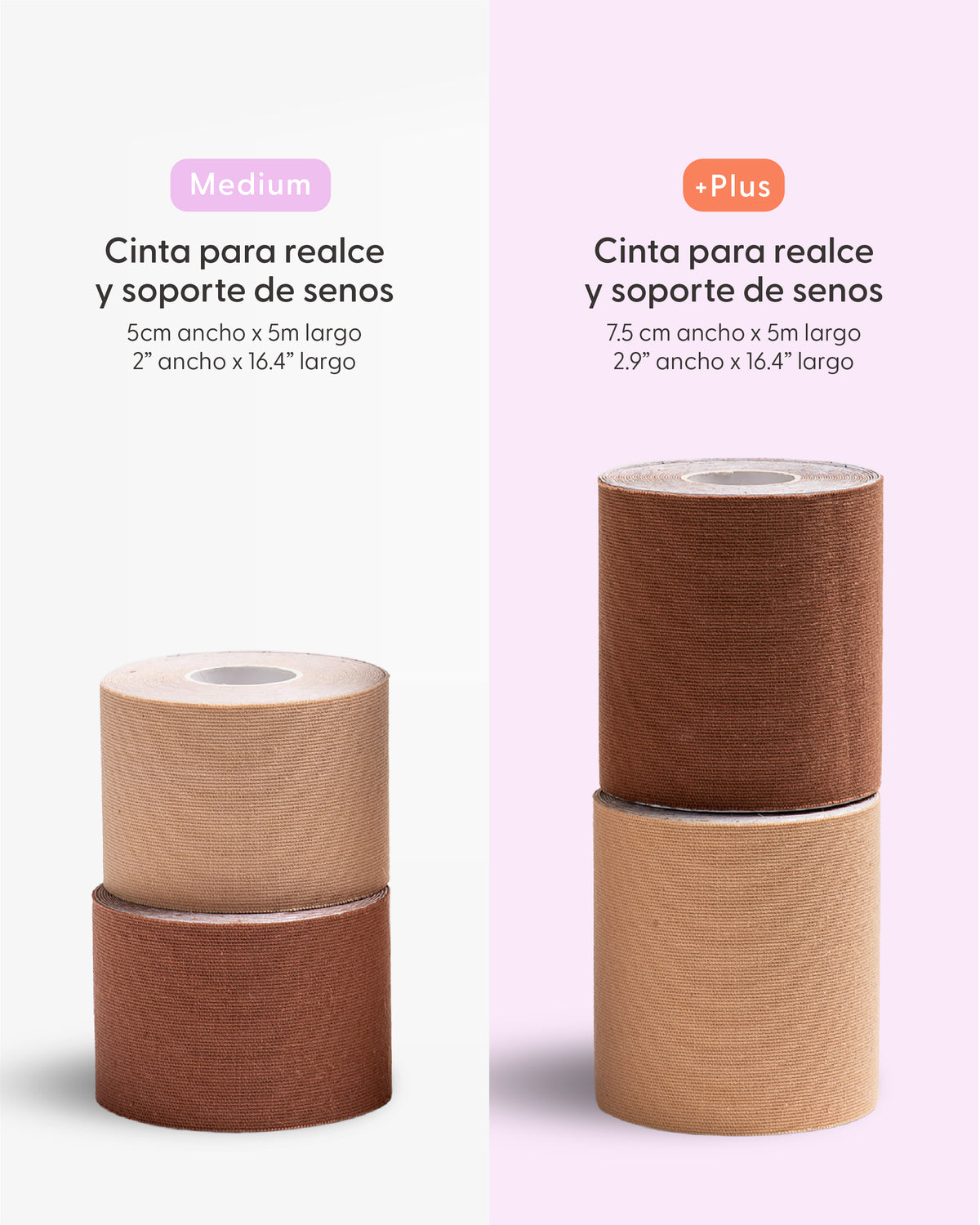 CINTA ADHESIVA PARA LEVANTAMIENTO DE PECHO MEDIANA (No Apto Para Pieles Sensibles)