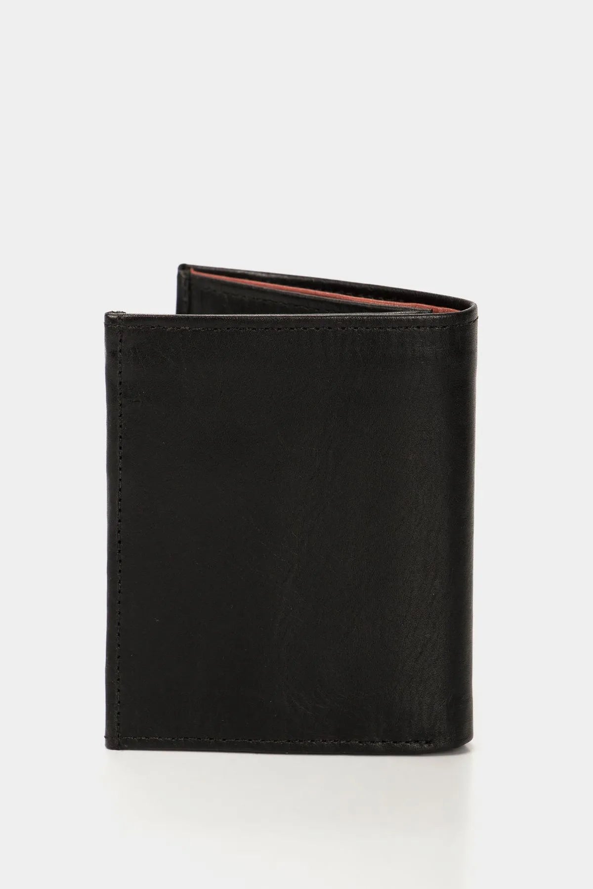 Crete Vertical Leather Wallet in Blac