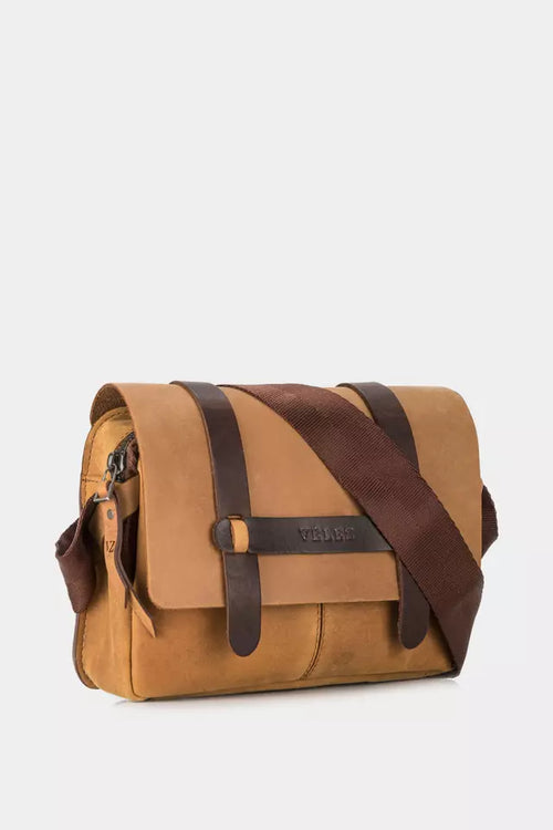 RIÑONERA CASUAL DE CUERO VINTAGE MIEL