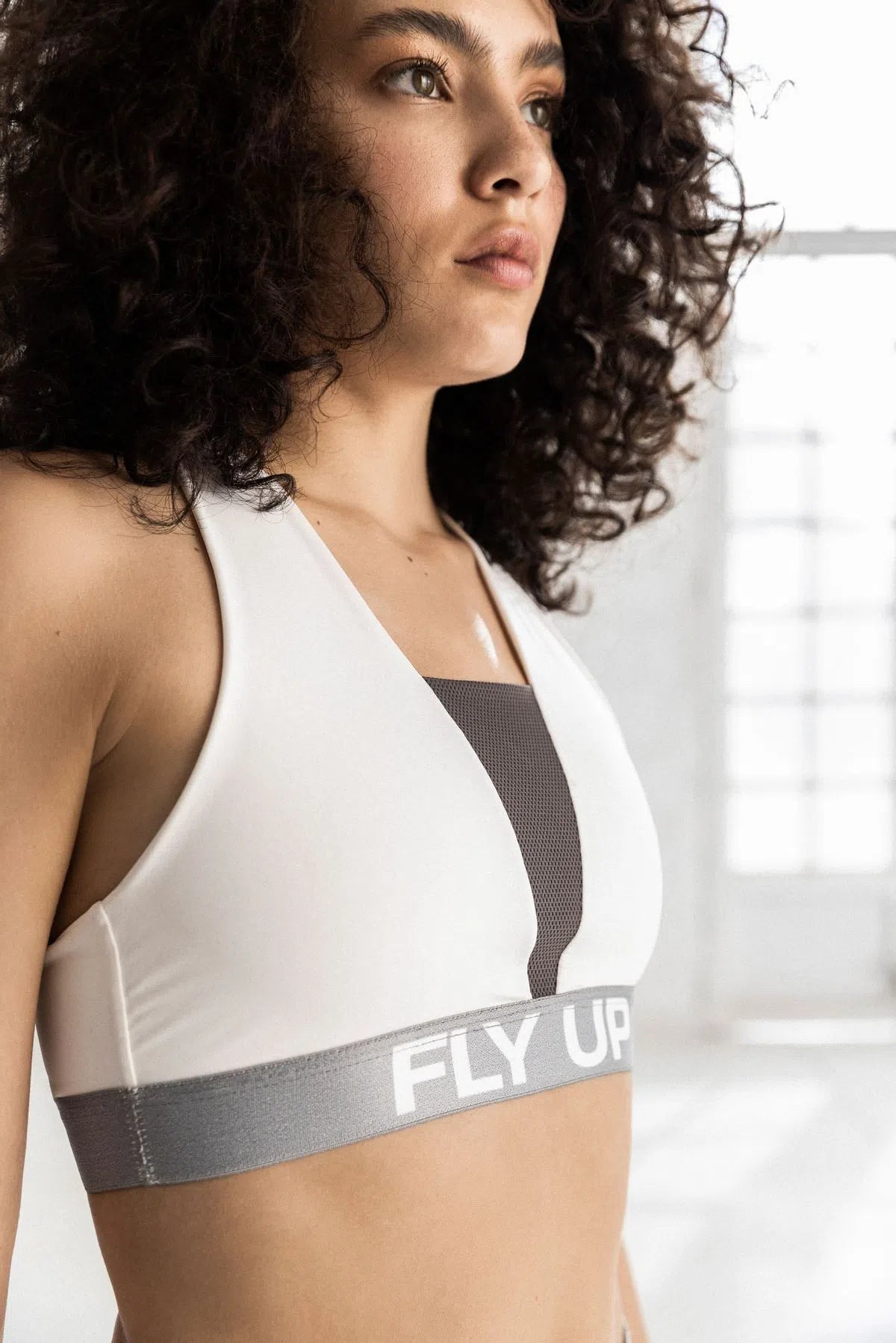 Top corto para mujer deportivo aireo tejido de punto