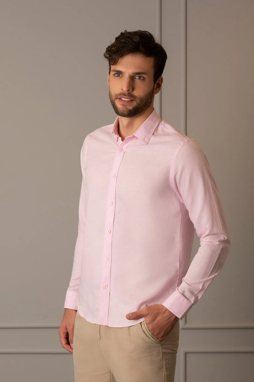 1031744 Camisa Manga larga para hombre Fibras naturales