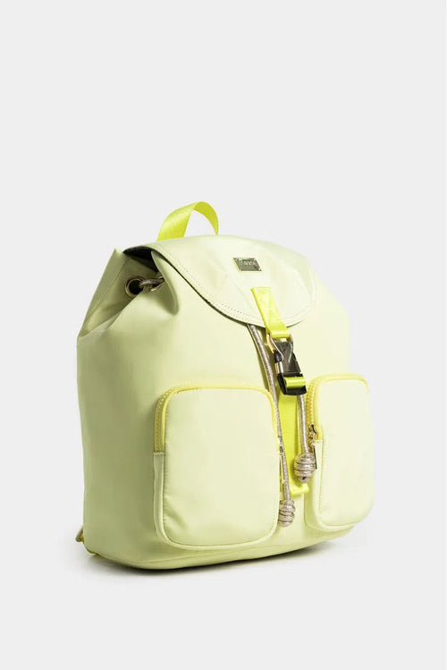 BOLSO TIPO TULA MORRAL PARA MUJER EN LONA CON TAPA Y BOLSILLOS FRONTALES