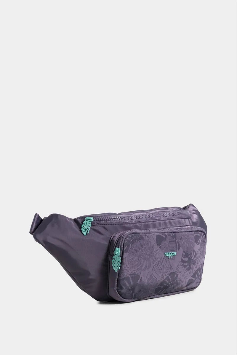 RIÑONERA FICUS BOTANICAL EN TEXTIL ESTAMPADO GRANDE