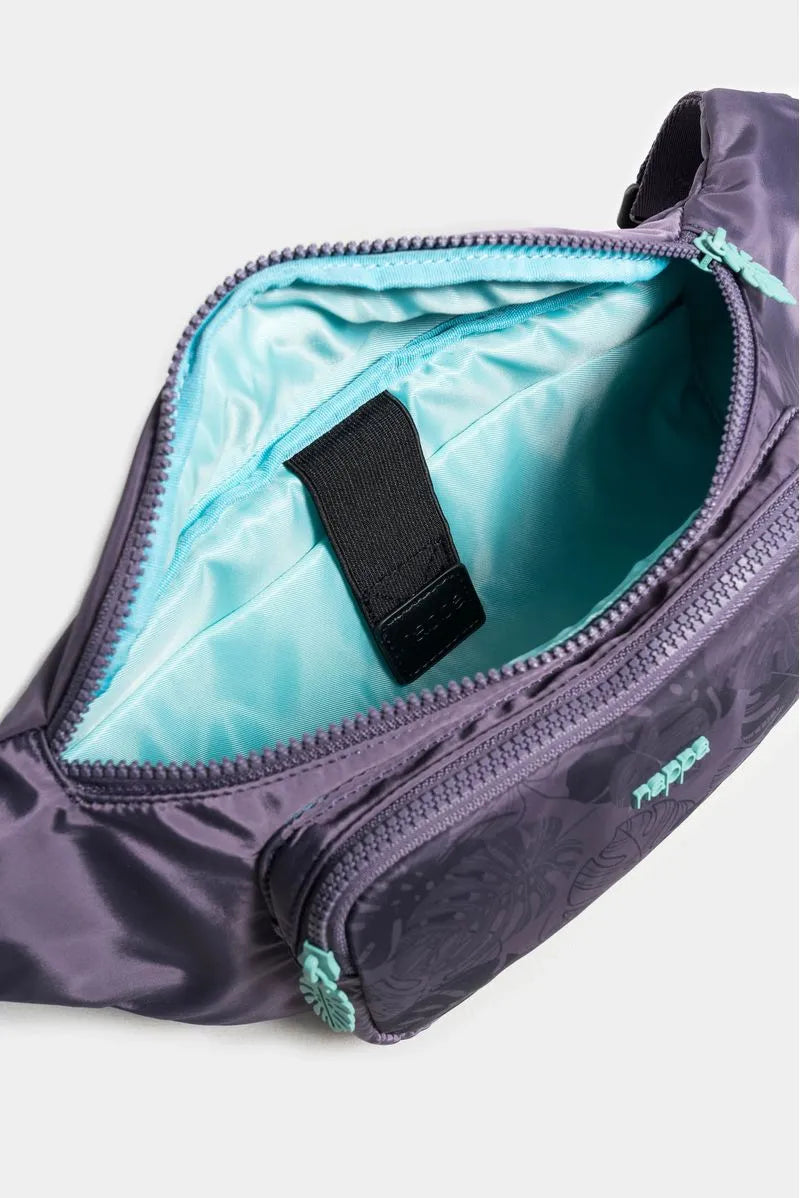 RIÑONERA FICUS BOTANICAL EN TEXTIL ESTAMPADO GRANDE