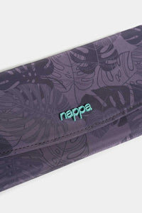 BILLETERA PORTACHEQUERA LAP BOTANICAL EN TEXTIL ESTAMPADO CON TAPA