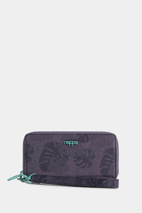 BILLETERA PORTACHEQUERA VERA BOTANICAL EN TEXTIL ESTAMPADO DE APERUTA COMPLETA