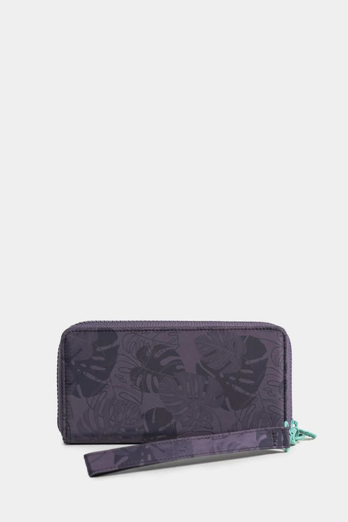 BILLETERA PORTACHEQUERA VERA BOTANICAL EN TEXTIL ESTAMPADO DE APERUTA COMPLETA