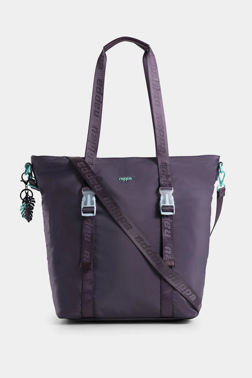 SHOPPING LYRATA BOTANICAL EN TEXTIL ESTAMPADO CON HEBILLAS DECORATIVAS