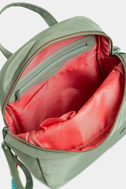 BOLSO TIPO MORRAL PEQUEÑO CON CIERRES TRANSLÚCIDOS