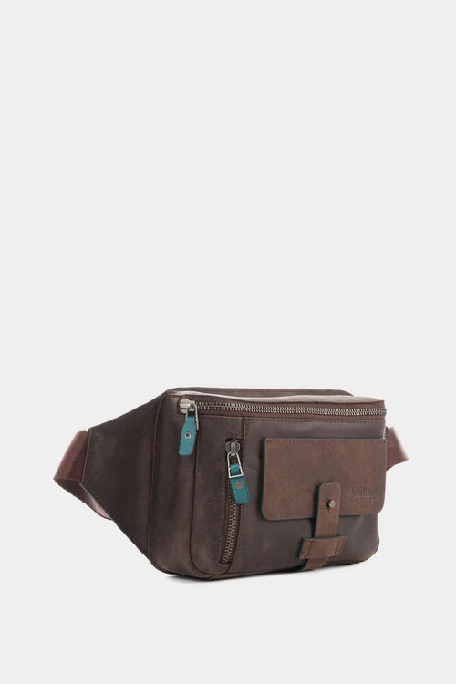 CANGURERA CASUAL DE CUERO VINTAGE