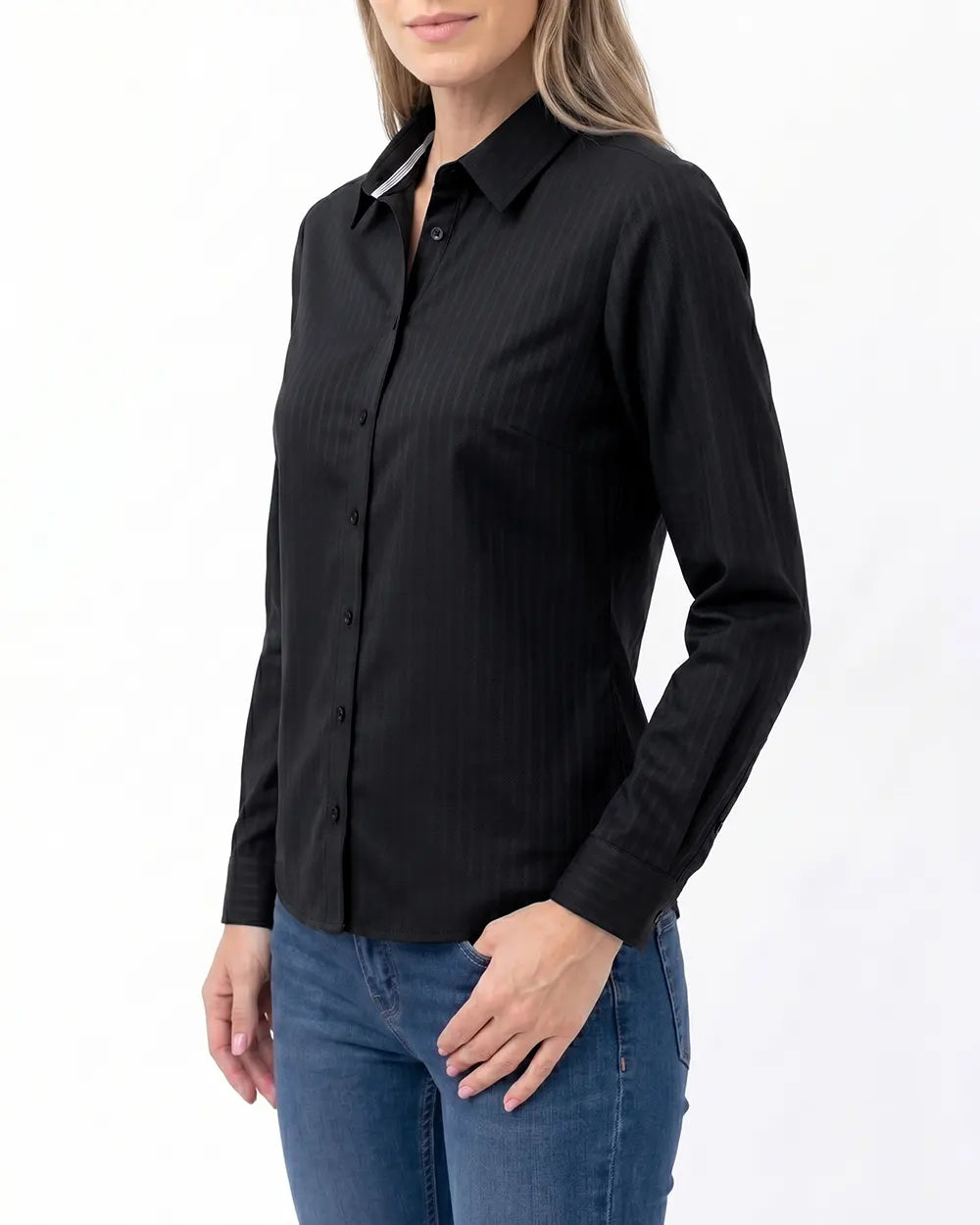 DE-0002001 Blusa de vestir total comfort bambú manga larga