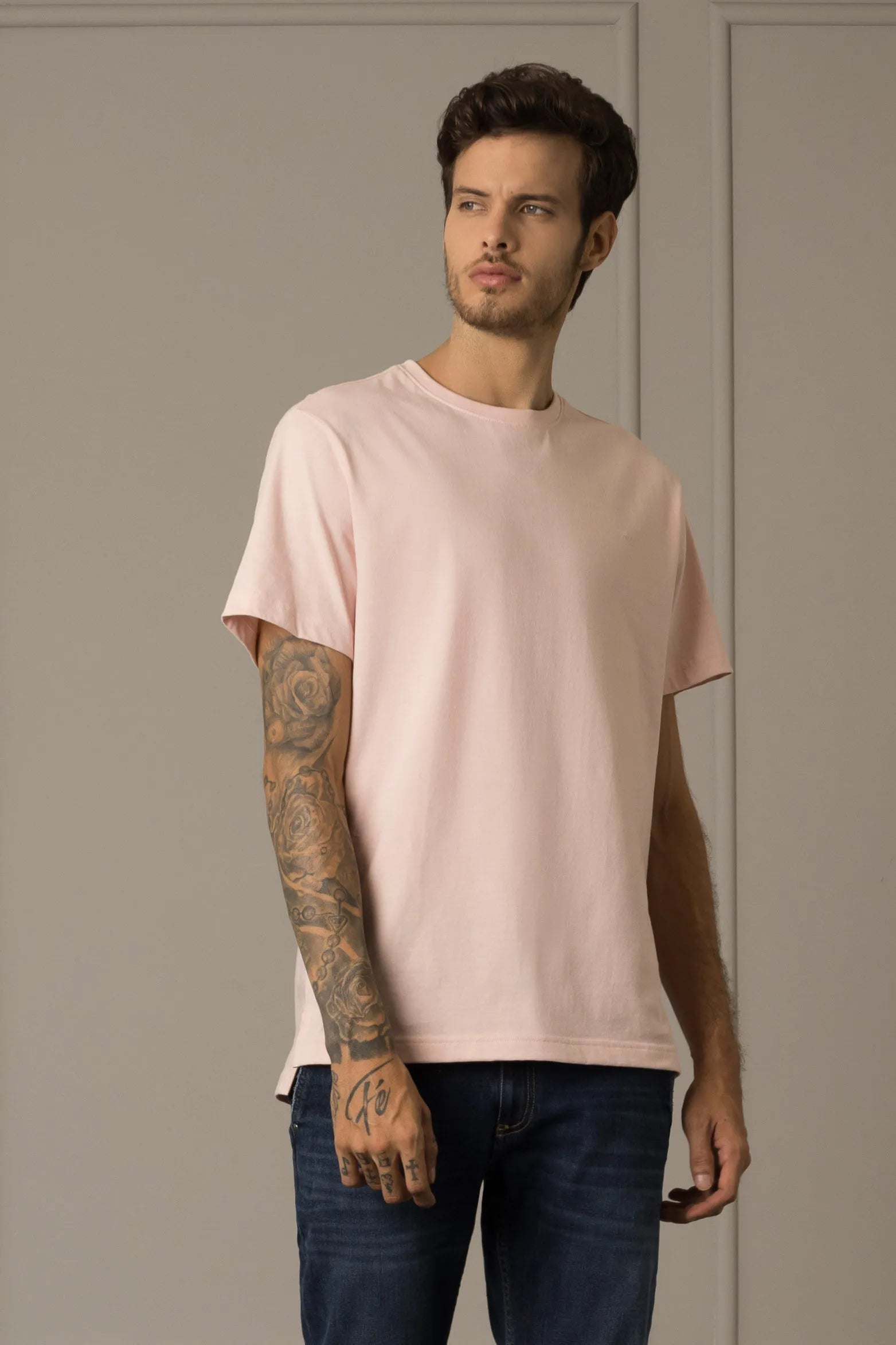 1033203 Camiseta perú cuello redondo para hombre basica jersey
