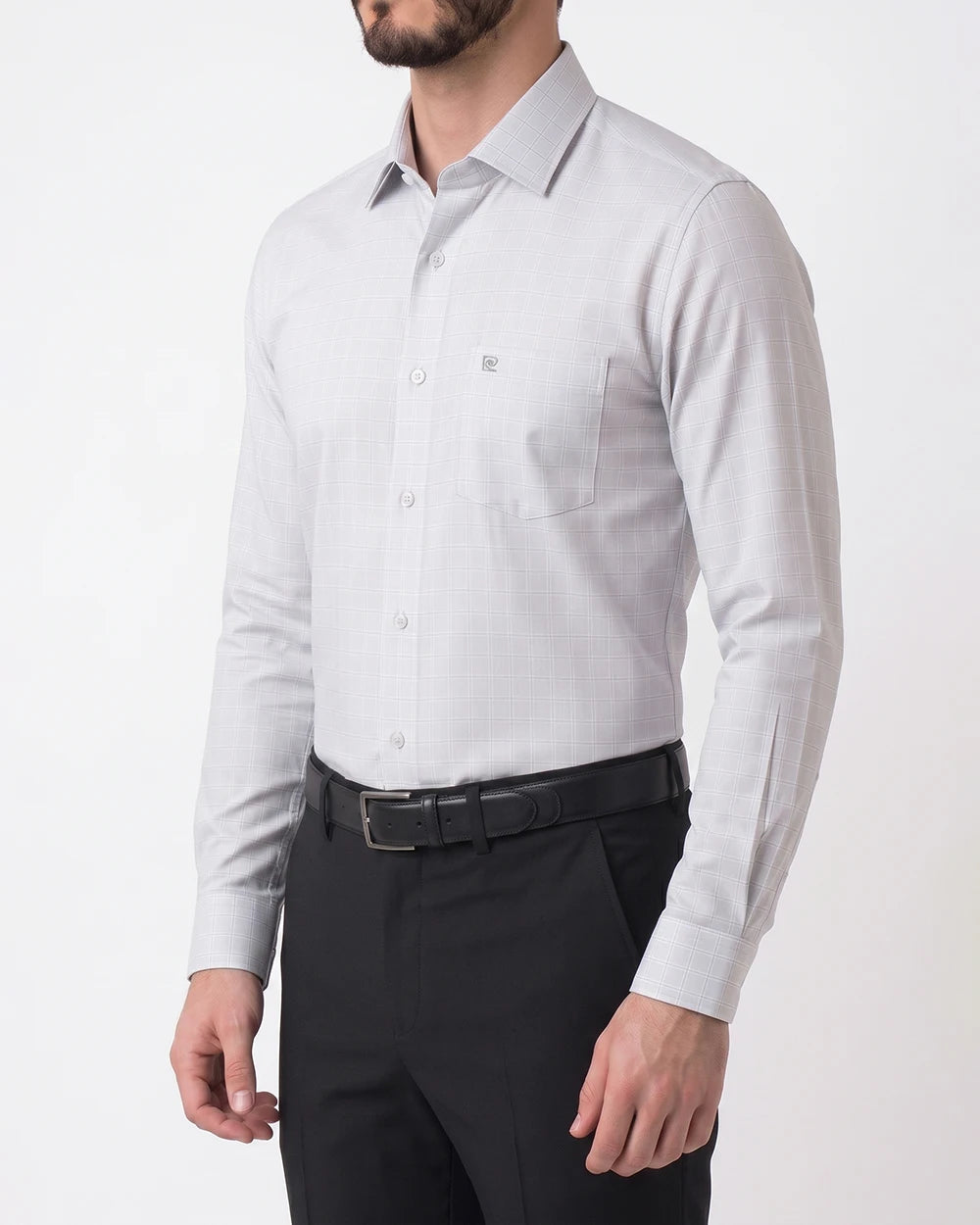 KF-0000501 Camisa mini check bambu gris