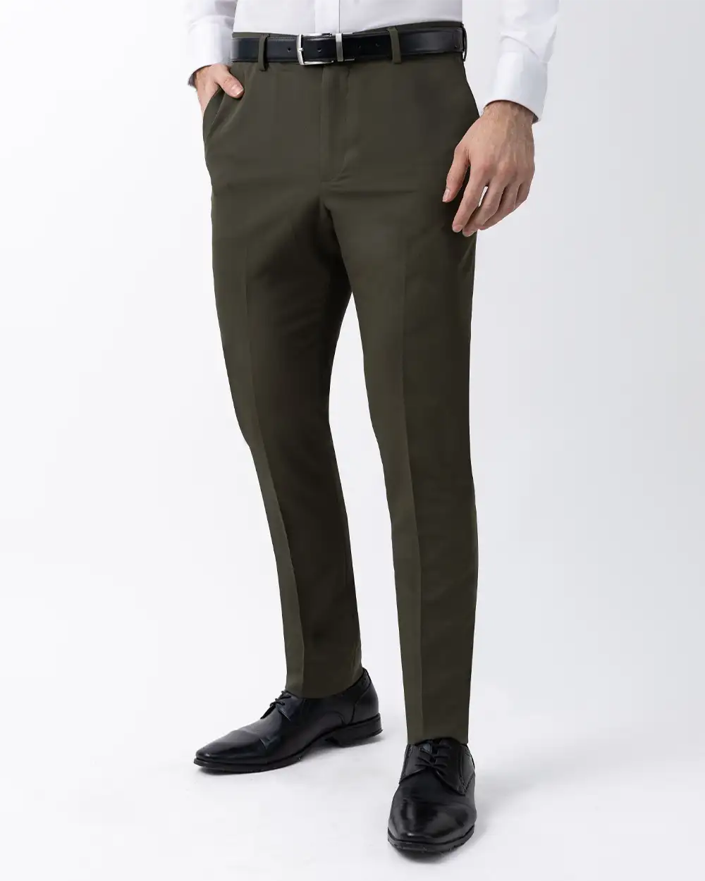 ME-0045307 Pantalón de vestir manhattan slim fit 4way stretch verde