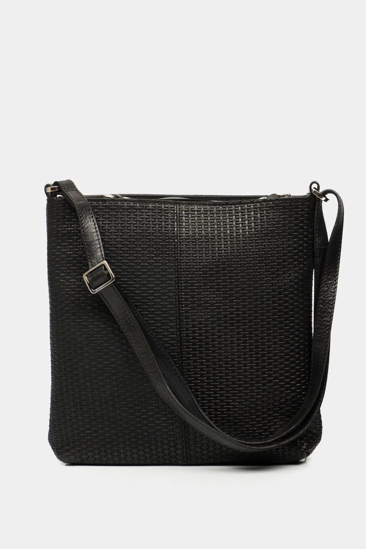 MANOS LIBRES BASIC DE CUERO PARA MUJER GRABADO PLACA TEJIDO