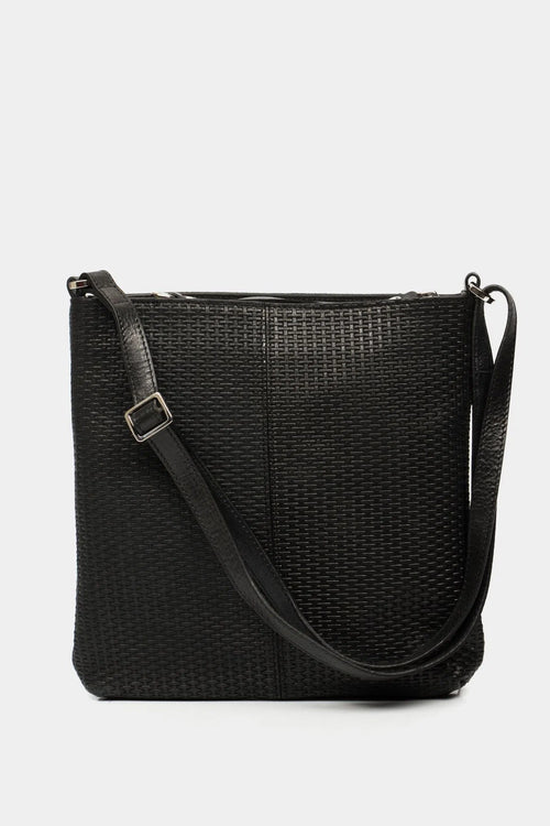 MANOS LIBRES BASIC DE CUERO PARA MUJER GRABADO PLACA TEJIDO