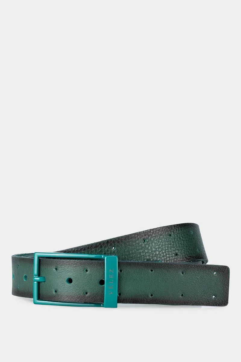 CINTURÓN UNIFAZ LEO DE CUERO HEBILLA CUADRADA