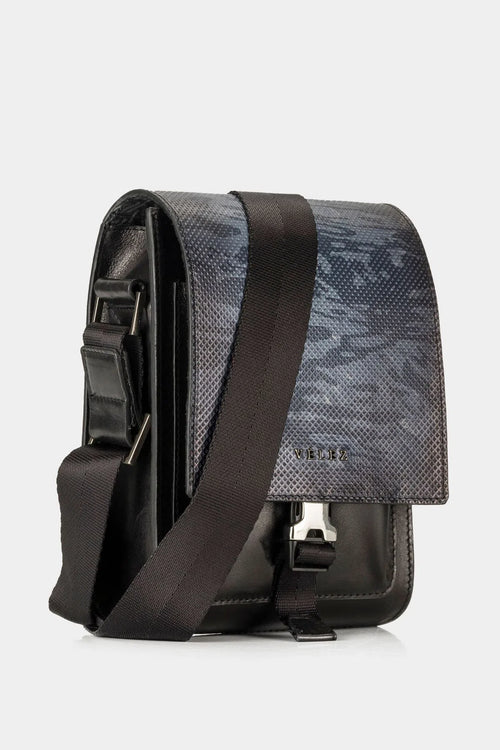 Manos libres estampado digital de cuero para hombre tapa texturizada