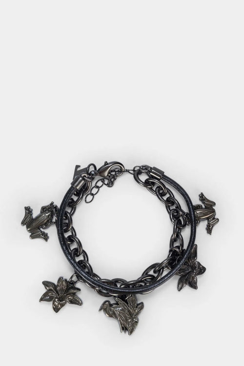 PULSERA VENUS EN CUERO Y METAL PARA MUJER CHARMS