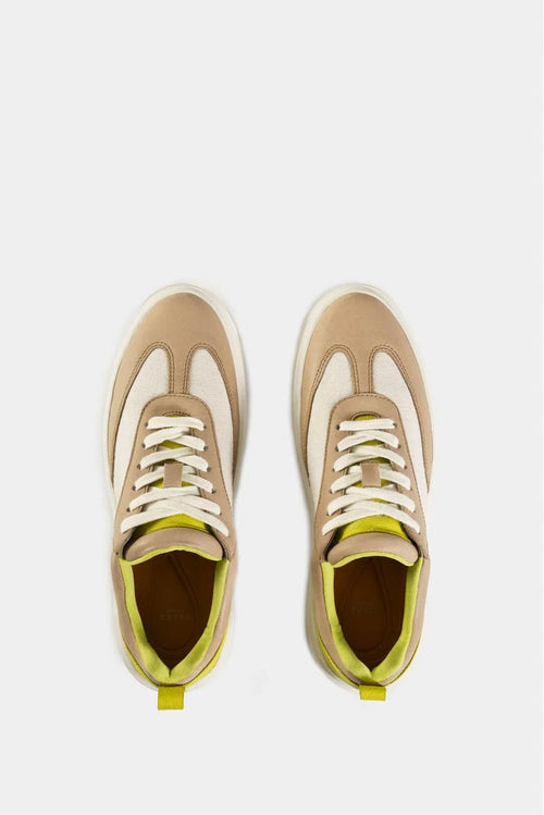 TENIS NAMIBIA DE CUERO Y LONA PARA MUJER DETALLES NEÓN