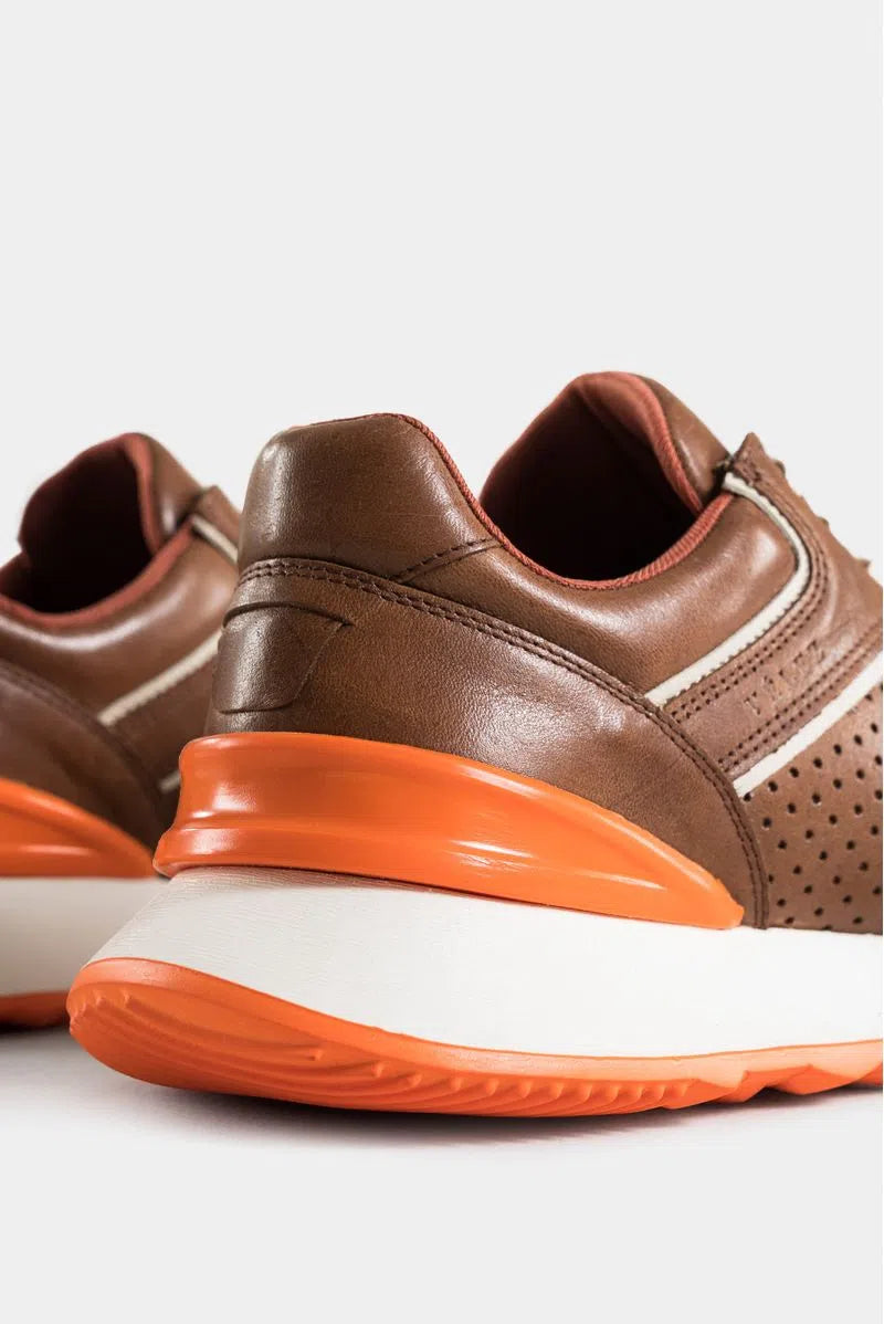 Tenis dalí de cuero para hombre detalle de perforado