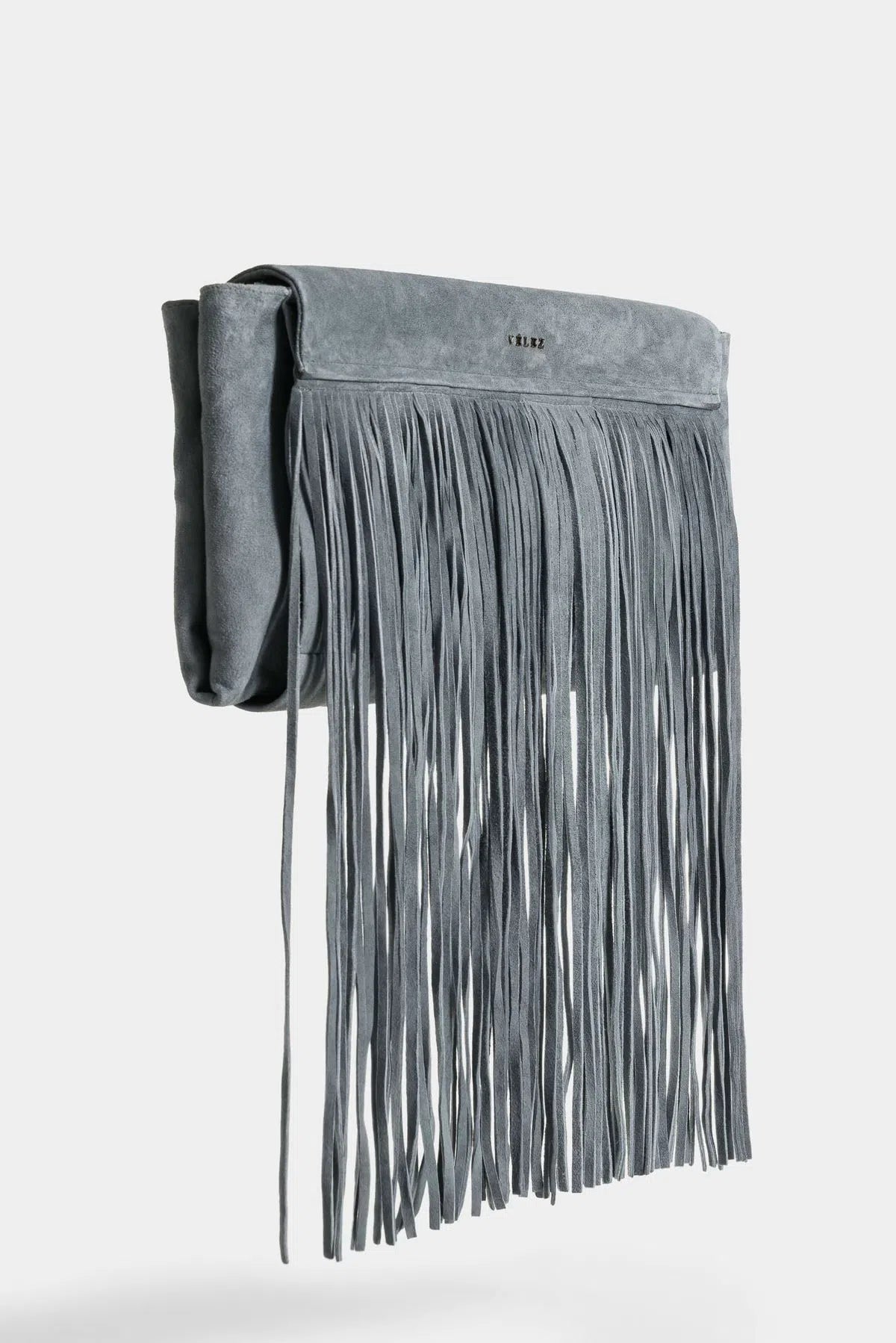 MANOS LIBRES CEREZO DE CUERO GAMUZA PARA MUJER FLECOS