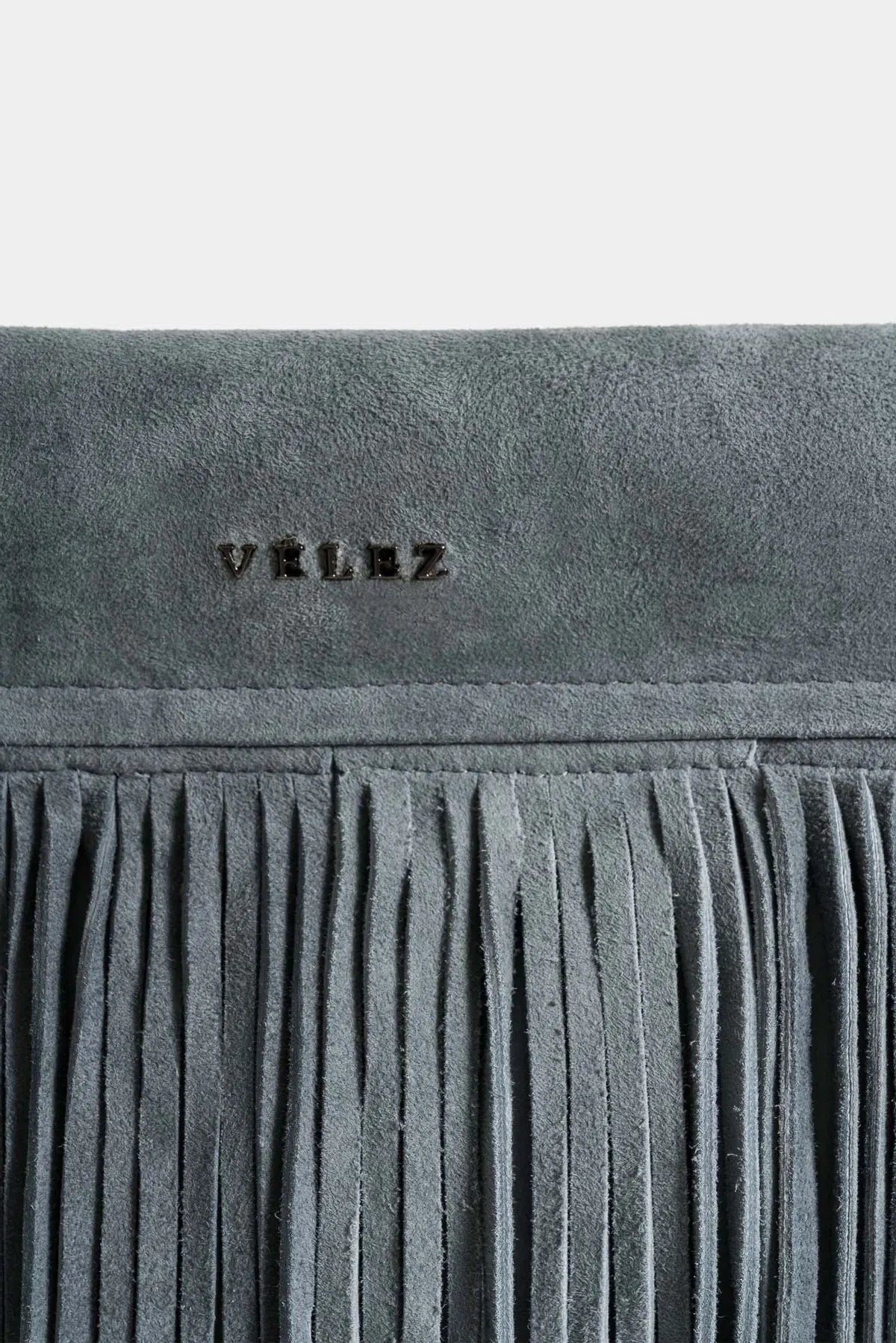 MANOS LIBRES CEREZO DE CUERO GAMUZA PARA MUJER FLECOS