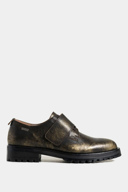ZAPATOS CORDÓN GOBI DE CUERO FOLIA PARA MUJER CHAPETA CON VELCRO