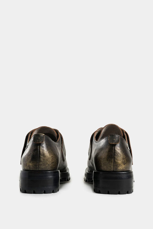 ZAPATOS CORDÓN GOBI DE CUERO FOLIA PARA MUJER CHAPETA CON VELCRO