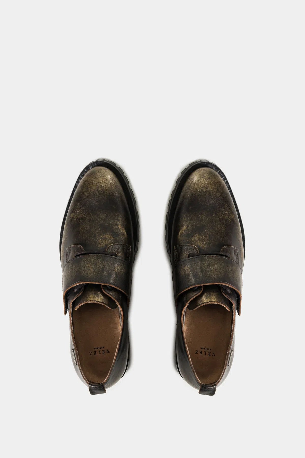 ZAPATOS CORDÓN GOBI DE CUERO FOLIA PARA MUJER CHAPETA CON VELCRO