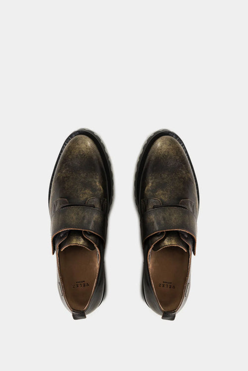 ZAPATOS CORDÓN GOBI DE CUERO FOLIA PARA MUJER CHAPETA CON VELCRO