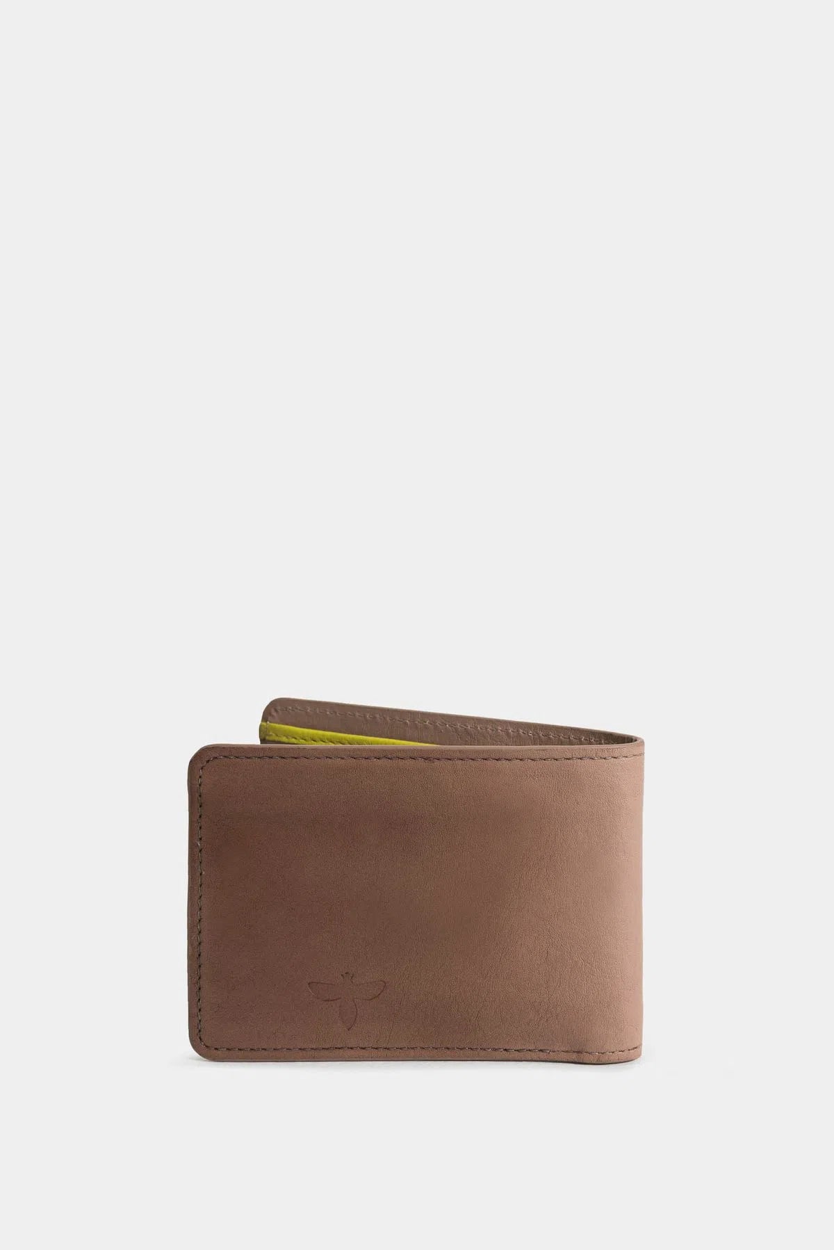 BILLETERA MESETA DE CUERO PARA HOMBRE DETALLE CONTRASTE