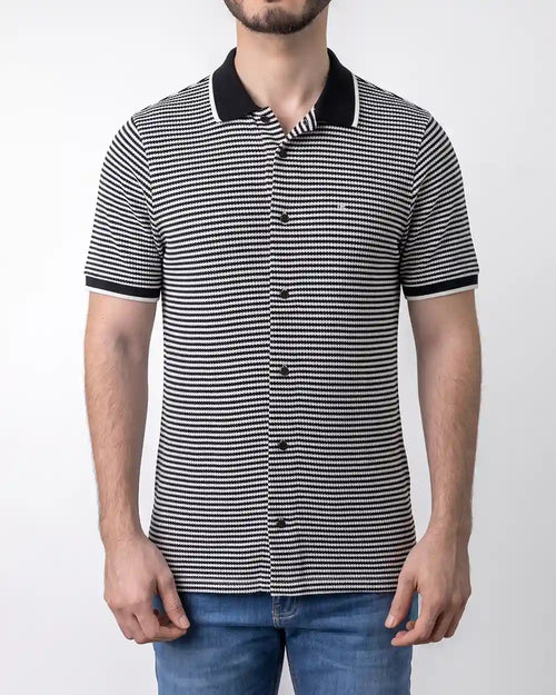 XT-PC01302 Camisa sport slim fit negro