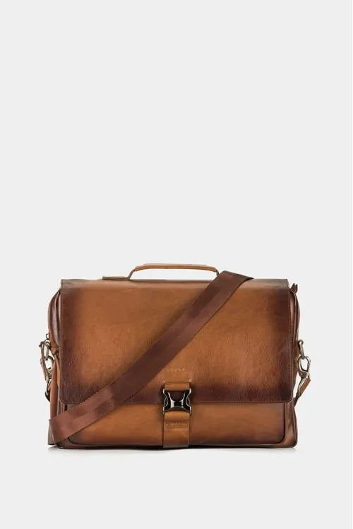 1032967 Maletín portátil ferrat de cuero para hombre doble sistema de cierre
